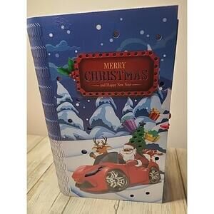 Christmas Interior Decoration Book Box with LED Lights, Collection Box, Gift Box